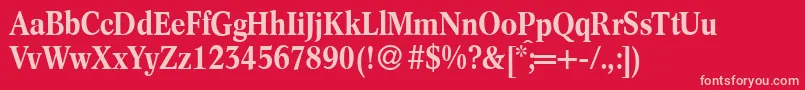 C791RomanBold Font – Pink Fonts on Red Background