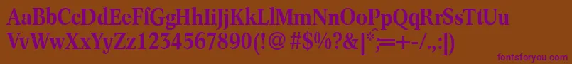 C791RomanBold Font – Purple Fonts on Brown Background
