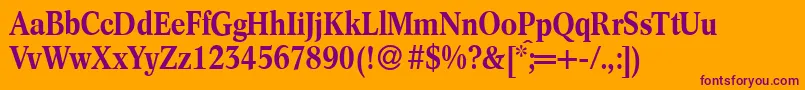 C791RomanBold Font – Purple Fonts on Orange Background