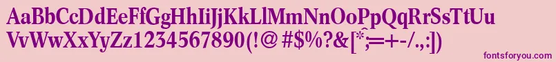 C791RomanBold Font – Purple Fonts on Pink Background