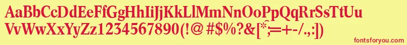 C791RomanBold Font – Red Fonts on Yellow Background