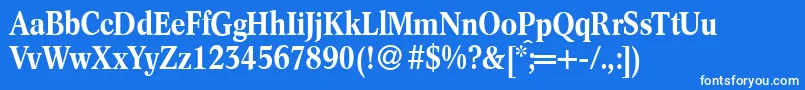 C791RomanBold Font – White Fonts on Blue Background