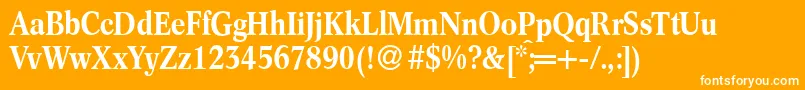 C791RomanBold Font – White Fonts on Orange Background
