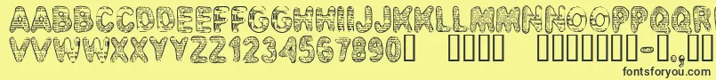 CfbadnewsRegular Font – Black Fonts on Yellow Background