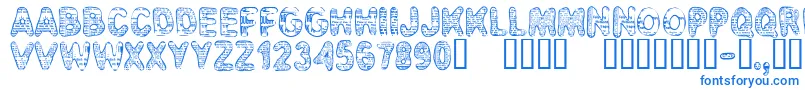 CfbadnewsRegular Font – Blue Fonts on White Background