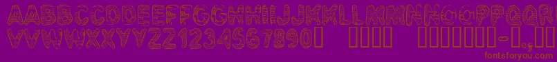 CfbadnewsRegular Font – Brown Fonts on Purple Background