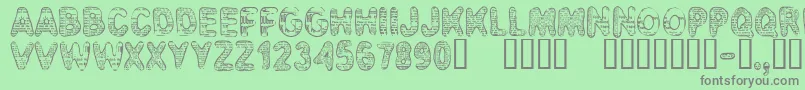 CfbadnewsRegular Font – Gray Fonts on Green Background