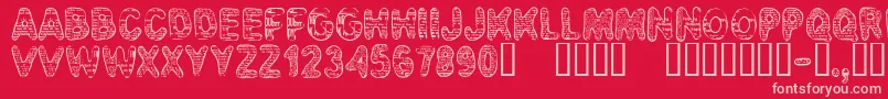 CfbadnewsRegular Font – Pink Fonts on Red Background