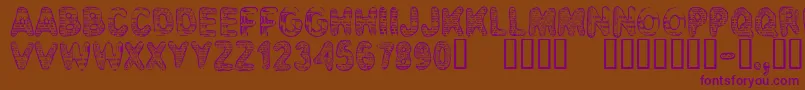 CfbadnewsRegular Font – Purple Fonts on Brown Background