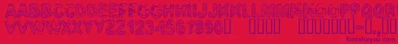 CfbadnewsRegular Font – Purple Fonts on Red Background