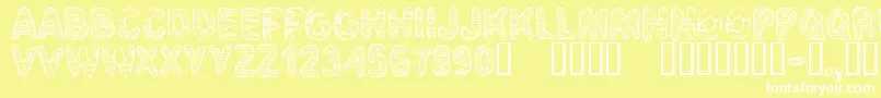 CfbadnewsRegular Font – White Fonts on Yellow Background