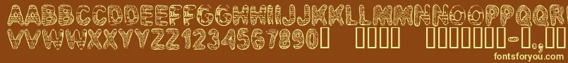 CfbadnewsRegular Font – Yellow Fonts on Brown Background