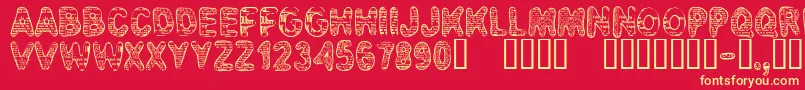 CfbadnewsRegular Font – Yellow Fonts on Red Background