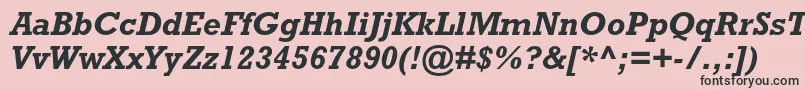 RockwellstdBolditalic Font – Black Fonts on Pink Background