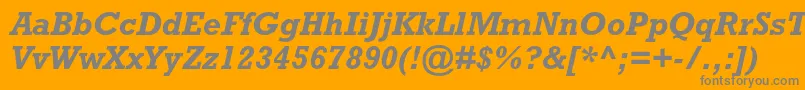 RockwellstdBolditalic Font – Gray Fonts on Orange Background