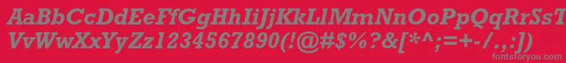 RockwellstdBolditalic Font – Gray Fonts on Red Background