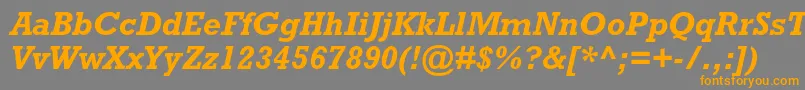 RockwellstdBolditalic Font – Orange Fonts on Gray Background