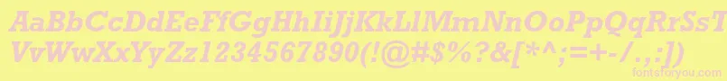 More about RockwellstdBolditalic Font RockwellstdBolditalic Font – Pink Fonts on Yellow Background