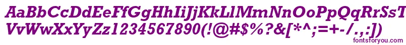 RockwellstdBolditalic Font – Purple Fonts on White Background