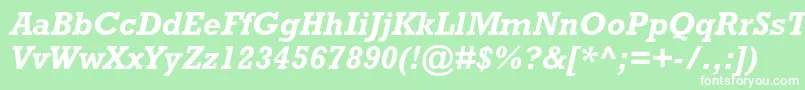 RockwellstdBolditalic Font – White Fonts on Green Background