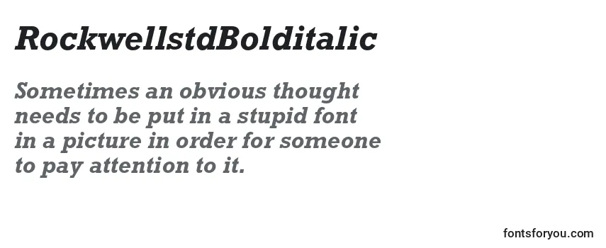 Review of the RockwellstdBolditalic Font