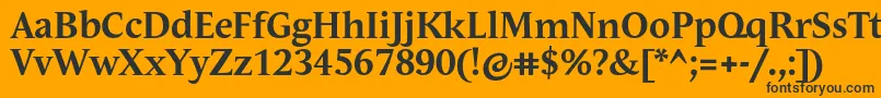 AndulkaTextProBold Font – Black Fonts on Orange Background