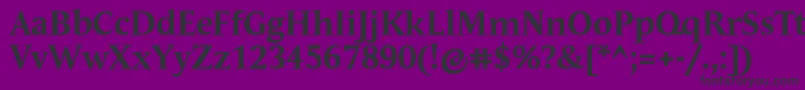 AndulkaTextProBold-Schriftart – Schwarze Schriften auf violettem Hintergrund
