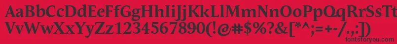 AndulkaTextProBold Font – Black Fonts on Red Background