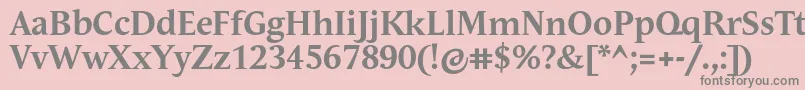 AndulkaTextProBold Font – Gray Fonts on Pink Background