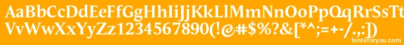 フォントAndulkaTextProBold – オレンジの背景に白い文字