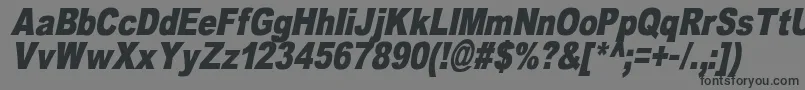 OmniblackItalicDemo-Schriftart – Schwarze Schriften auf grauem Hintergrund