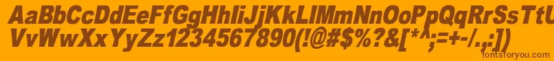 OmniblackItalicDemo Font – Brown Fonts on Orange Background