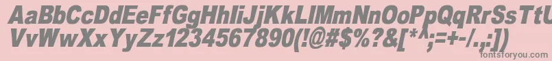 OmniblackItalicDemo Font – Gray Fonts on Pink Background