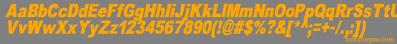 OmniblackItalicDemo Font – Orange Fonts on Gray Background