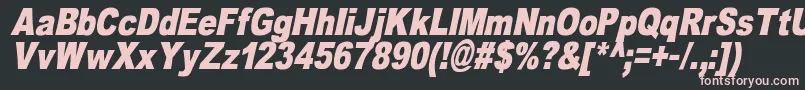 OmniblackItalicDemo Font – Pink Fonts on Black Background