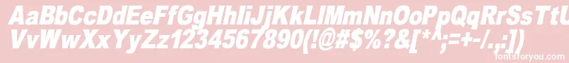 フォントOmniblackItalicDemo – ピンクの背景に白い文字