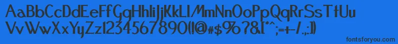 フォントFestivalBold – 黒い文字の青い背景