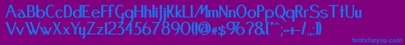 フォントFestivalBold – 紫色の背景に青い文字