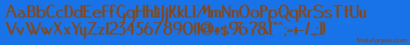 FestivalBold Font – Brown Fonts on Blue Background