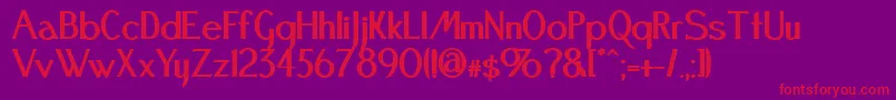 フォントFestivalBold – 紫の背景に赤い文字