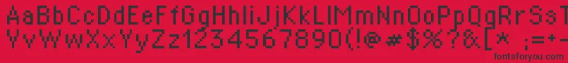 St02r Font – Black Fonts on Red Background