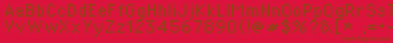 St02r Font – Brown Fonts on Red Background