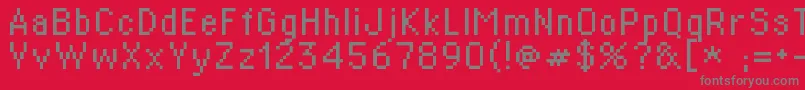 Fonte St02r – fontes cinzas em um fundo vermelho