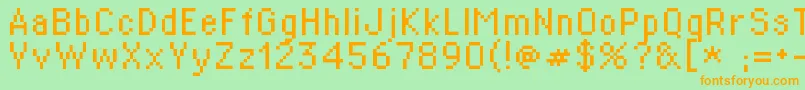 St02r Font – Orange Fonts on Green Background