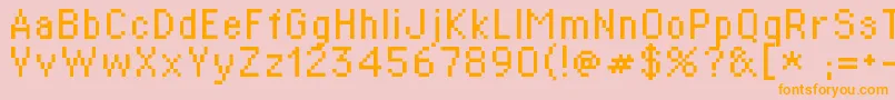 St02r Font – Orange Fonts on Pink Background