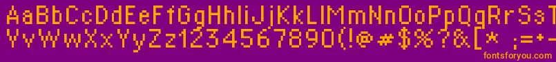St02r Font – Orange Fonts on Purple Background