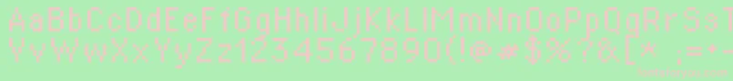St02r Font – Pink Fonts on Green Background