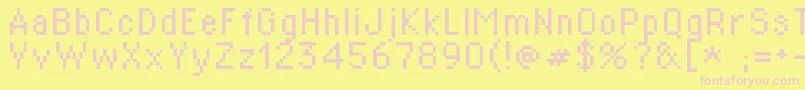 St02r Font – Pink Fonts on Yellow Background