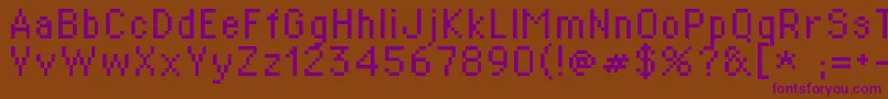 St02r Font – Purple Fonts on Brown Background