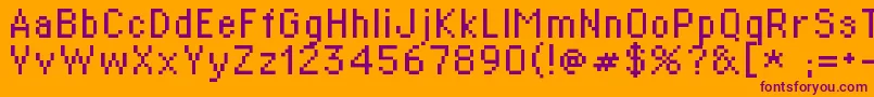 St02r Font – Purple Fonts on Orange Background